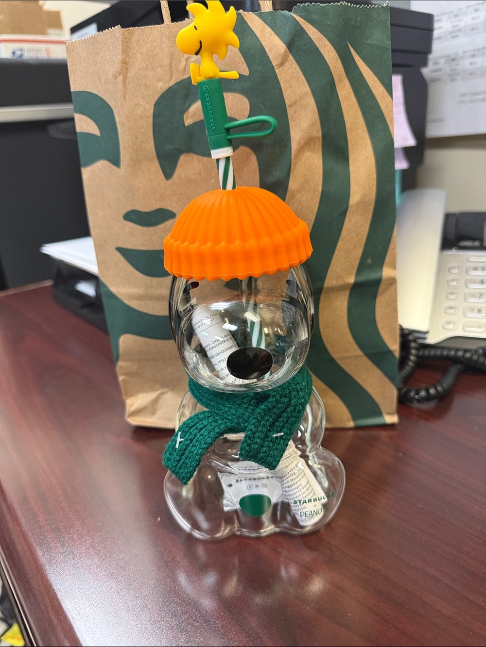Starbucks Snoopy Glass Tumbler